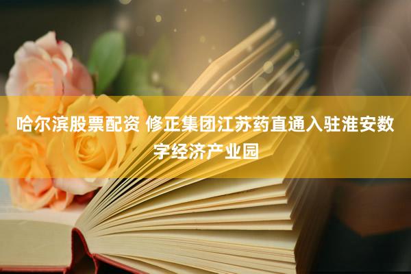 哈尔滨股票配资 修正集团江苏药直通入驻淮安数字经济产业园